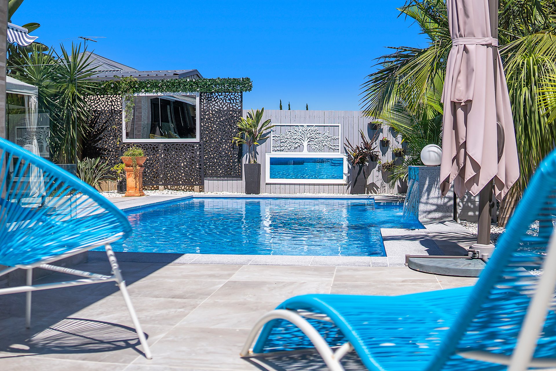 The joy of owning a swimming pool 